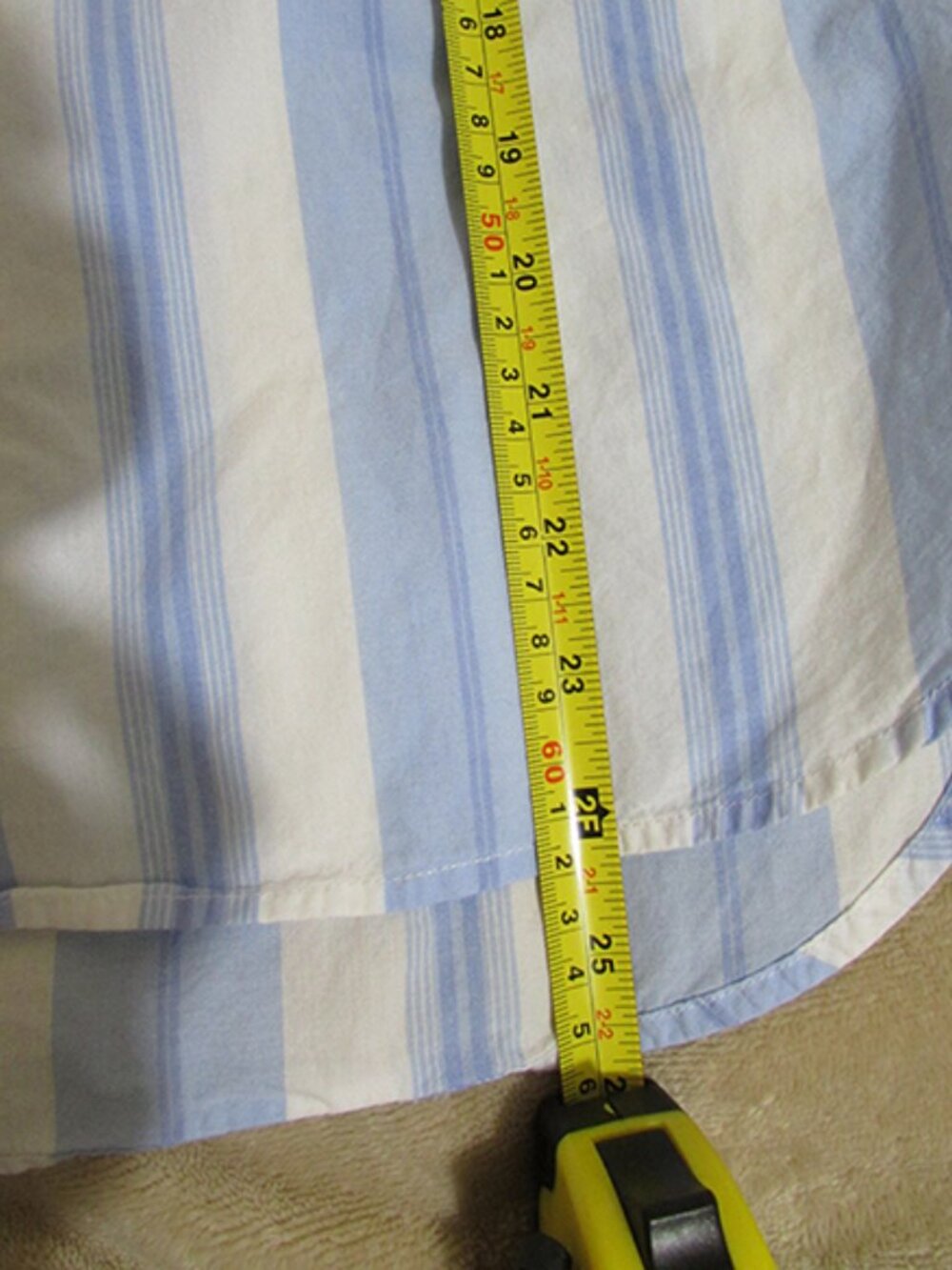 L.L. Bean Women's Tunic Style Blue & White Stripe Shirt - Size Large (B) - Picture 6 of 6